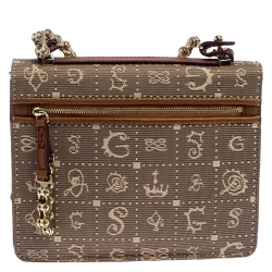 Pre Owned Lancel Brown Canvas Dalidol Shoulder Bag