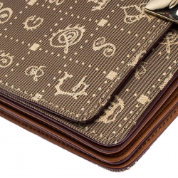 Pre Owned Lancel Brown Canvas Dalidol Shoulder Bag