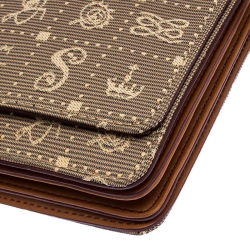 Pre Owned Lancel Brown Canvas Dalidol Shoulder Bag