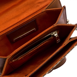 Pre Owned Lancel Brown Canvas Dalidol Shoulder Bag