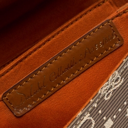 Pre Owned Lancel Brown Canvas Dalidol Shoulder Bag