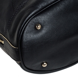 Pre Owned Lancel Black/Gold Leather Le Huit de Lancel Bucket Bag