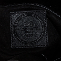 Pre Owned Lancel Black/Gold Leather Le Huit de Lancel Bucket Bag