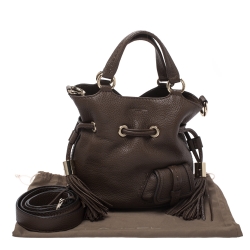 Pre Owned Lancel Brown Leather Premier Flirt Bucket Bag