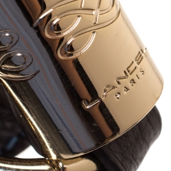 Pre Owned Lancel Metallic Brown Leather French Flair Tote