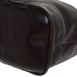 Pre Owned Lancel Metallic Brown Leather French Flair Tote