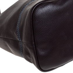 Pre Owned Lancel Metallic Brown Leather French Flair Tote