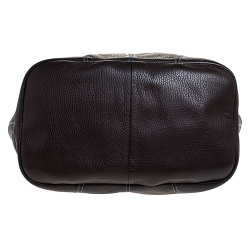 Pre Owned Lancel Metallic Brown Leather French Flair Tote