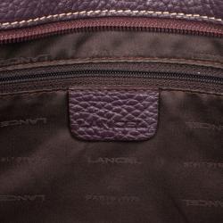 Lancel Purple Leather Top Handle Bag