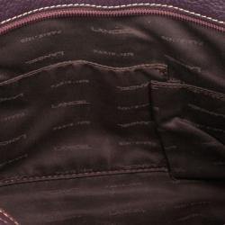Lancel Purple Leather Top Handle Bag