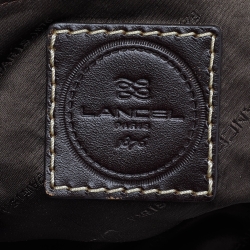 Pre Owned Lancel Brown Nylon and Leather Hobo