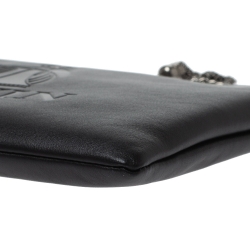 Pre Owned Lanvin Black Leather Chain Clutch