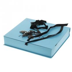 Pre Owned Lanvin Crystal Two Tone Bee Long Necklace