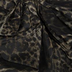 Pre Owned Lanvin Hiver'13 Brown Animal Pattern Jacquard Bow Detail Sleeveless Top S