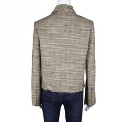 Pre Owned Lanvin Vintage Brown Textured Jacket M