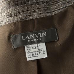 Pre Owned Lanvin Vintage Brown Textured Jacket M