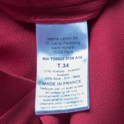 Pre Owned Lanvin Red Ruffled Bottom Sleeveless Dress S