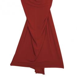 Pre Owned Lanvin Gathered Red Mid Length Dress M
