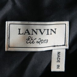 Pre Owned Lanvin Black Embellished Bow Detail One Shoulder Top M