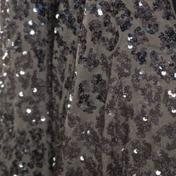 Lanvin Grey Sequin Embellished Long Jacket M