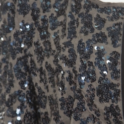 Lanvin Grey Sequin Embellished Long Jacket M