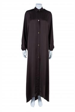 مملوكة مسبقًا Lanvin Brown Long Shirt Dress OS