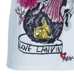 Pre Owned Lanvin 120 Print Embellished T-Shirt M