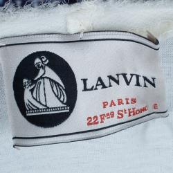 Pre Owned Lanvin Fishnet Stocking Embellished T-Shirt M