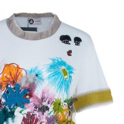 Pre Owned Lanvin Floral Embellished Short Dress L