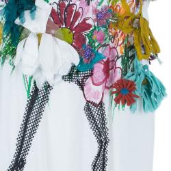 Pre Owned Lanvin Floral Embellished Short Dress L