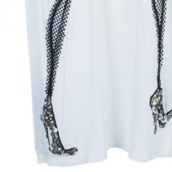 Pre Owned Lanvin Floral Embellished Short Dress L