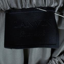 Pre Owned Lanvin Gathered Silk Midi Dress M