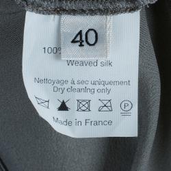 Pre Owned Lanvin Gathered Silk Midi Dress M