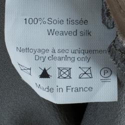 Pre Owned Lanvin Gathered Silk Midi Dress M