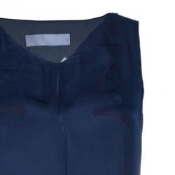 Pre Owned Lanvin Navy Belted Slip Dress S