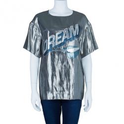Pre Owned Lanvin Dream Metallic Lame Top M