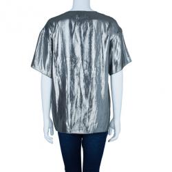 Pre Owned Lanvin Dream Metallic Lame Top M