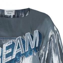 Pre Owned Lanvin Dream Metallic Lame Top M