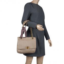 Pre Owned Lanvin Beige Leather Happy Shoulder Bag