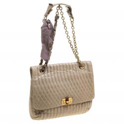 Pre Owned Lanvin Beige Leather Happy Shoulder Bag
