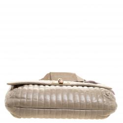 Pre Owned Lanvin Beige Leather Happy Shoulder Bag