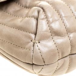 Pre Owned Lanvin Beige Leather Happy Shoulder Bag