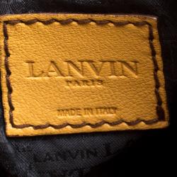 Pre Owned Lanvin Orange Leather Tassel Tote