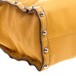 Pre Owned Lanvin Orange Leather Tassel Tote