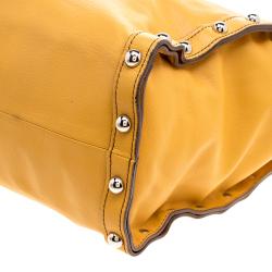 Pre Owned Lanvin Orange Leather Tassel Tote