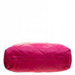 Pre Owned Lanvin Pink Quilted Leather Amalia Cabas Tote