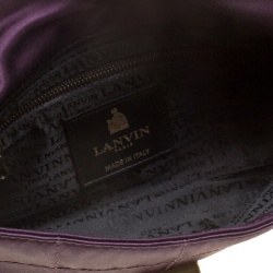 Pre Owned Lanvin Purple Satin Happy Chain Shoulder Bag