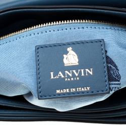 Pre Owned Lanvin Blue Quilted Leather Sugar Shoulder Bag