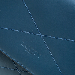 Pre Owned Lanvin Blue Quilted Leather Sugar Shoulder Bag