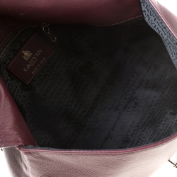 Pre Owned Lanvin Burgundy Leather Happy Shoulder Bag